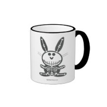 Conejito esquelético tazas de café