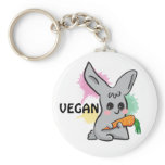 Conejito lindo gris del vegano con llavero de la z llaveros