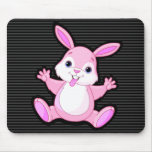 conejito lindo stayhappy del rosa del kawaii tapetes de ratón