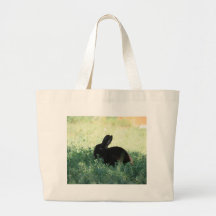 Conejito negro de Lil Bolsas De Mano