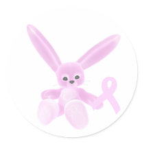 Conejito rosado de la cinta pegatinas