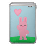 Conejito rosado lindo fundas para macbook air