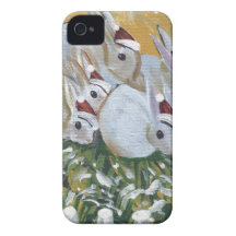 Conejito Santa Case-Mate iPhone 4 Carcasas