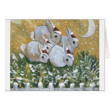 Conejito Santa Tarjetas