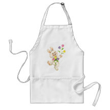 Conejito y tulipanes de pascua delantales