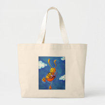 Conejitos altos en amor bolsas lienzo