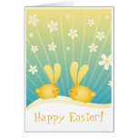 Conejitos de pascua tarjeta