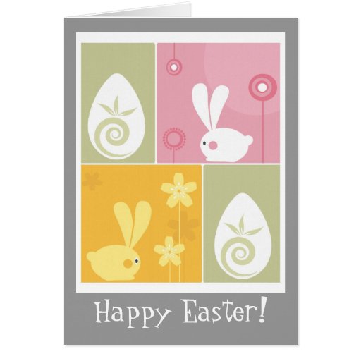 Conejitos de pascua tarjetón