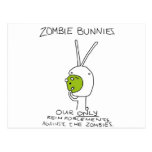 ¡Conejitos del zombi! (sin rayas) Postal
