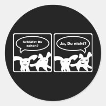 ¿Conejitos empedrados - Schlaefst Du schon? ¿Ja, u Pegatina