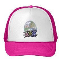 Conejitos y huevos lindos de pascua gorras