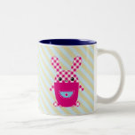 Conejo a cuadros de Kawaii Taza