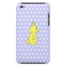 Conejo amarillo en modelo de punto púrpura iPod touch cobertura
