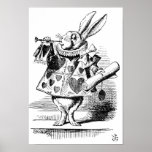 Conejo blanco como Herald Posters
