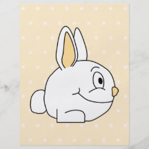 Conejo blanco, en patten. beige del lunar tarjeta publicitaria