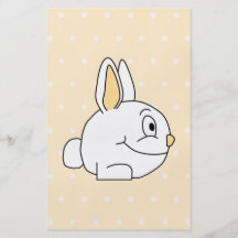 Conejo blanco, en patten. beige del lunar flyer personalizado