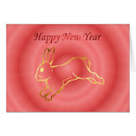Conejo chino 2011 de la Feliz Año Nuevo del Año Nu Felicitacion