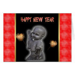 Conejo chino 2011 de la Feliz Año Nuevo del Año Nu Felicitación