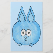 Conejo de conejito azul lindo tarjeton