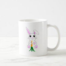 Conejo de conejito blanco taza de café