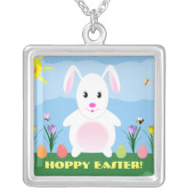 Conejo de conejito de lúpulo de pascua collares