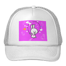 Conejo de conejito de salto - rosa gorras de camionero