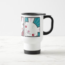 Conejo de conejito lindo del vampiro (blanco) - Ka Taza De Café