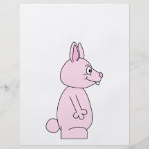 Conejo de conejito rosado lindo tarjetones