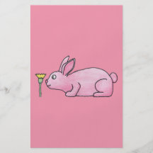 Conejo de conejito rosado tarjetas publicitarias