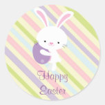 Conejo de Pascua del dibujo animado con los pegati