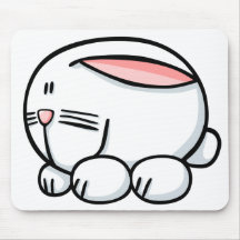 Conejo del dibujo animado alfombrilla de raton