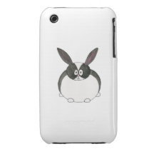 Conejo holandés blanco y negro Case-Mate iPhone 3 protectores