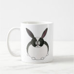 Conejo holandés blanco y negro tazas