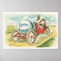 Conejos en un poster de la impulsión de domingo