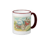 Conejos en una impulsión de domingo - regalo de Pa Taza De Café