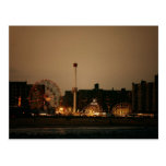 Coney Island en la noche Tarjetas Postales