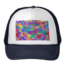 Confeti de la estrella en diversos colores gorra