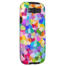 Confeti de los corazones del arco iris