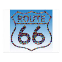 Confeti del cielo de la ruta 66 tarjeta postal