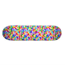 Confeti del corazón del arco iris patineta personalizada