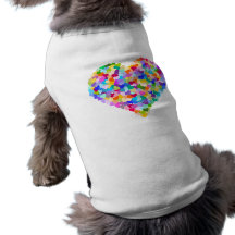 Confeti del corazón del arco iris camiseta de mascota