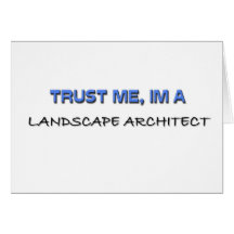 Confíe en que yo es arquitecto paisajista tarjeton
