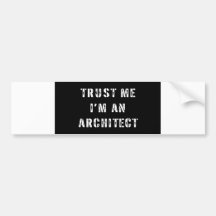 Confíe en que yo es arquitecto etiqueta de parachoque
