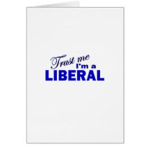 Confíe en que yo es un liberal tarjetón