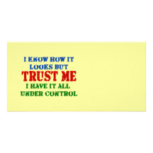 Confíeme en -- Todos bajo control Tarjetas Personales Con Fotos