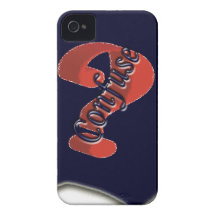 Confunda piden a símbolo el símbolo agradable iPhone 4 Case-Mate carcasa