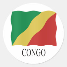 Congo Flag Ronde Sticker