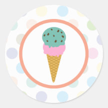 Cono de helado pegatinas  