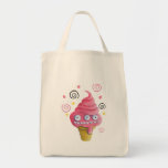 Cono de helado rosado del monstruo bolsa