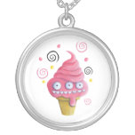 Cono de helado rosado del monstruo grimpolas personalizadas